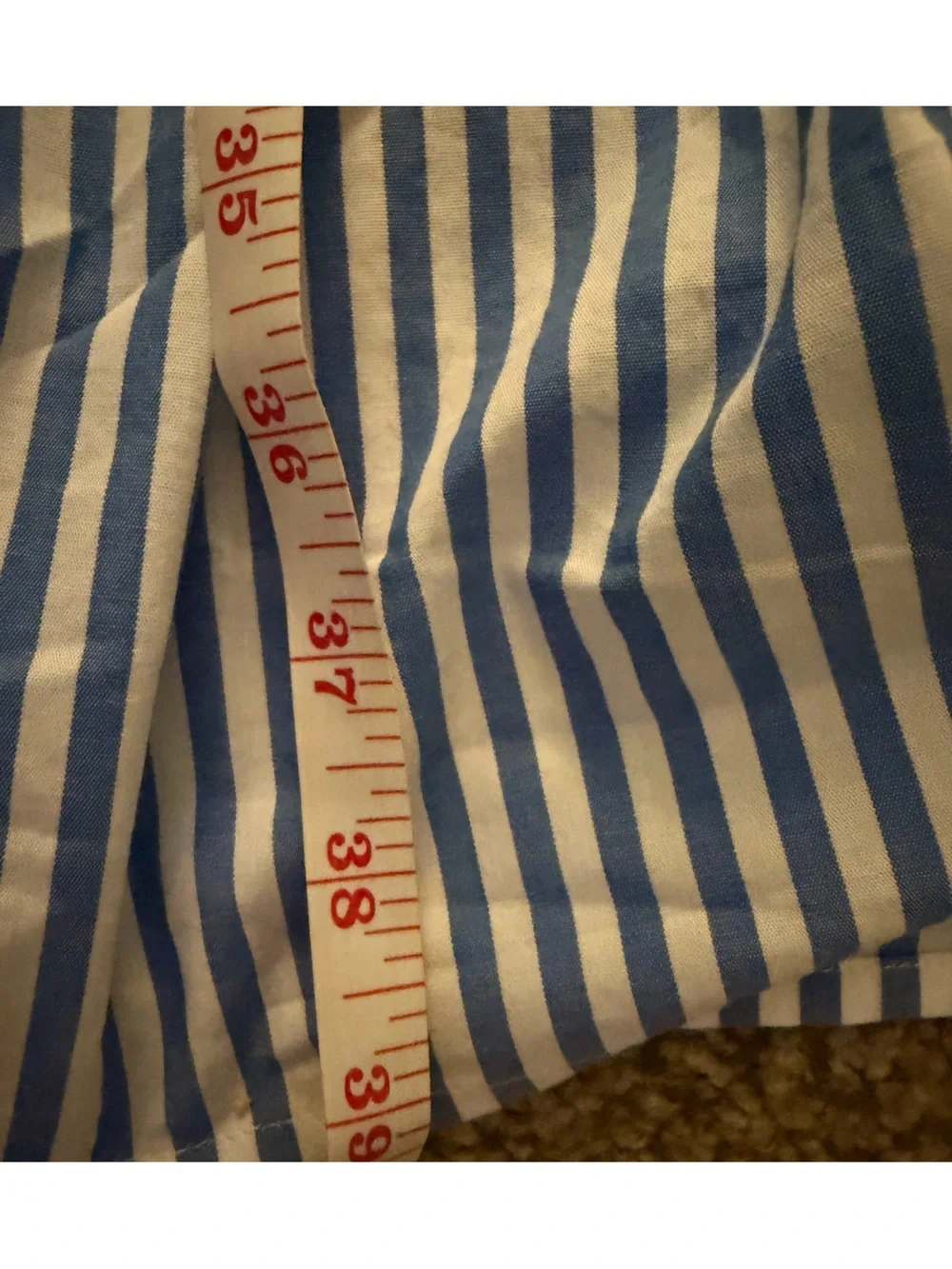 J. Crew Blue White Stripe Smocked Waist Midi Cotton Blend Sundress Classic Small